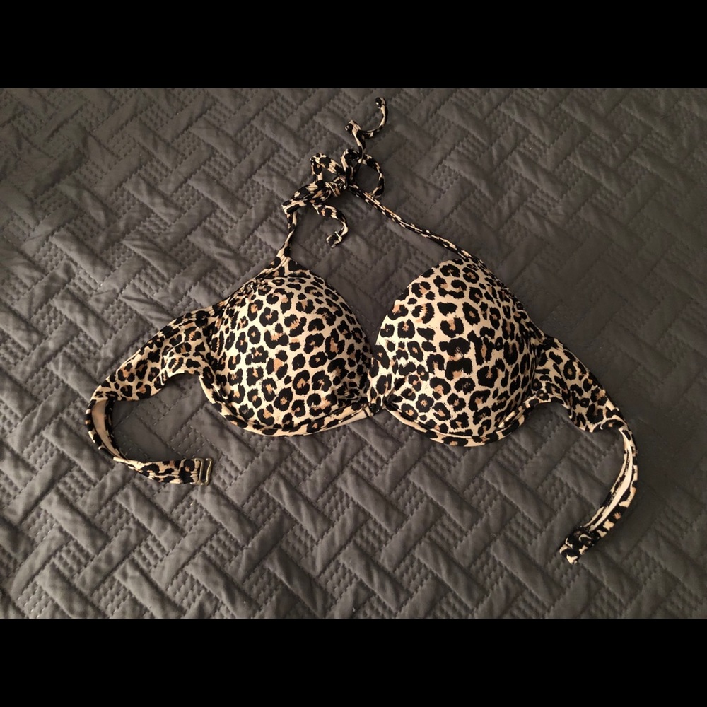 Cheetah Print Bikini Top
